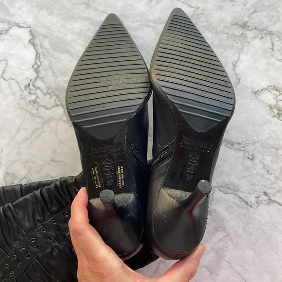 JOANNE MERCER | Knee high heeled pointed toe boots - Picture 9 of 10